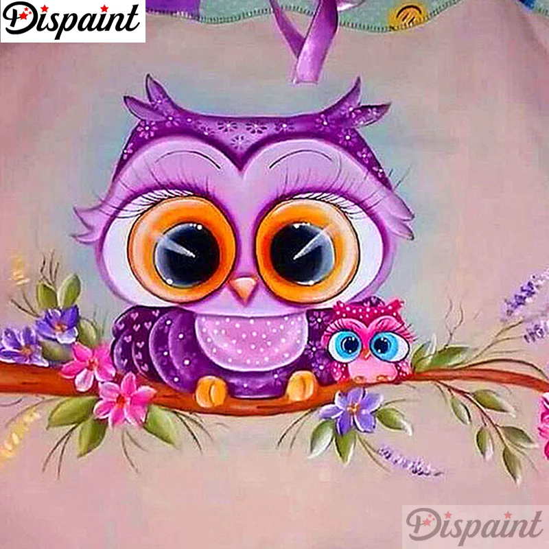 

Dispaint Full Square/Round Drill 5D DIY Diamond Painting "Cartoon owl" Embroidery Cross Stitch 3D Home Decor Gift A11217