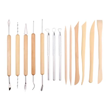 

14Pcs Sculpting Ceramic Caly Tools Set Carving Modelling Wood DIY Craft Hand Ceramica Pottery Tools For Home Handwork