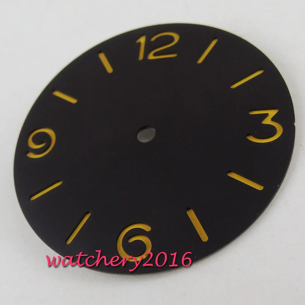 

38.9mm PARNIS Black Sterile Watch Dial fit 6497 6498 ST 36 movement
