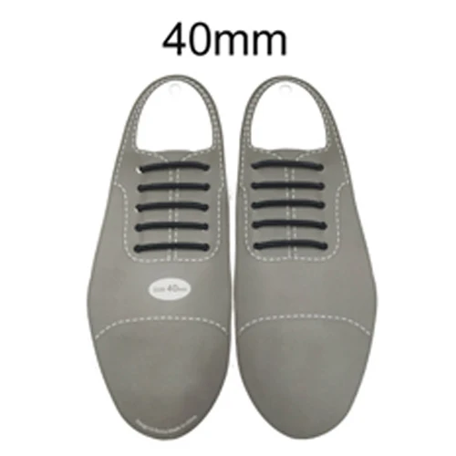 WINRUOCEN/1 комплект; шнурки для ленивых без галстука; эластичные силиконовые шнурки; обувь в деловом стиле на шнурках; резиновые шнурки; шнурки для ленивых - Цвет: Black 40mm