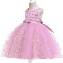 Элегантное детское платье принцессы для девочек, свадебное платье с цветочным узором для девочек, детские платья для девочек, праздничное платье, vestido, для 3, 4, 5, 6, 7, 8, 9, 10 лет
