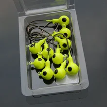 10 шт. рыболовный крючок цветной свинец круглый рыболовный крючок голова рыболовная приманка, крючок с насадкой рыболовные снасти рыболовные крючки для морской реки озеро