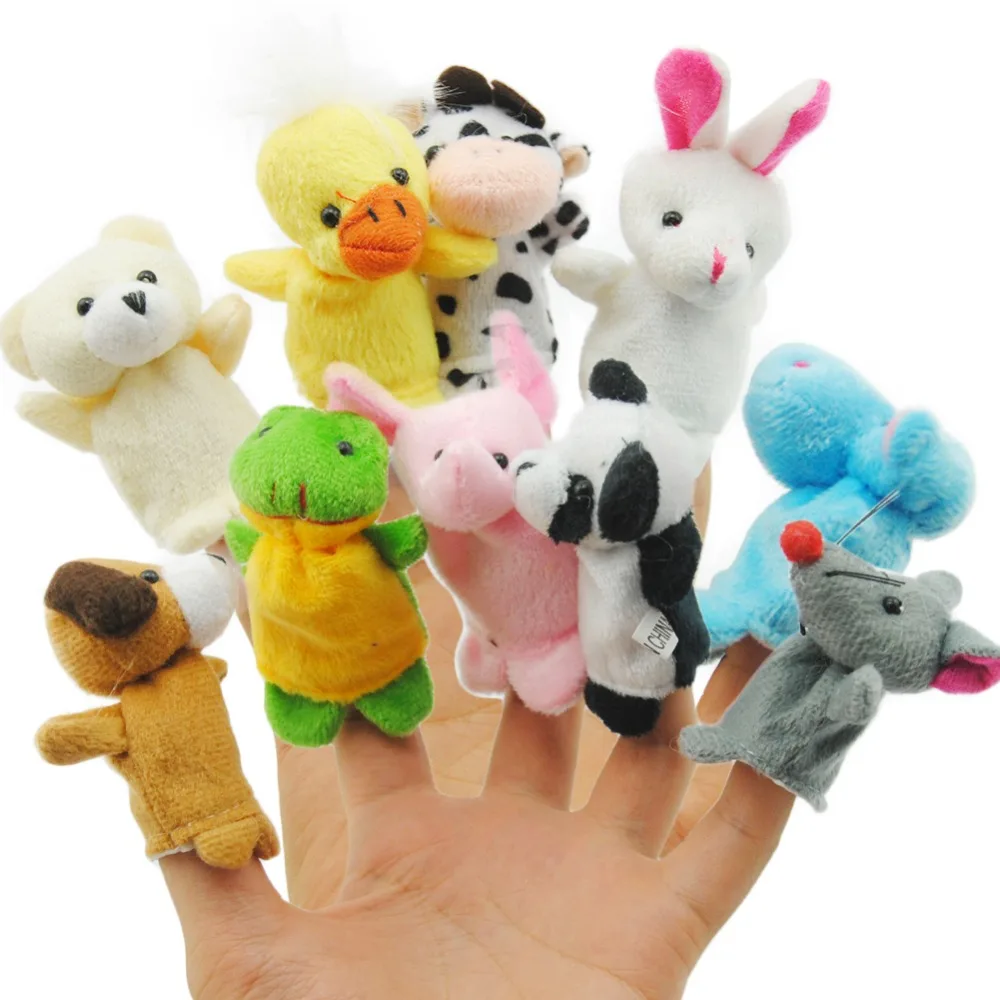 Buy 10pcs/pack Animal Finger Puppet for Baby Cartoon