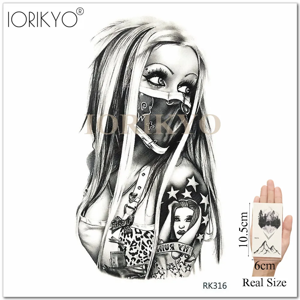 Женские временные тату наклейки IORIKYO Glamor на руку Цветочный Бюстгальтер для