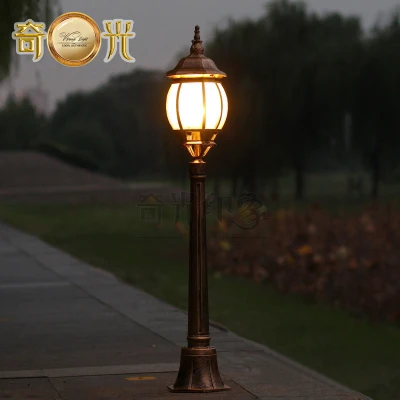 europe retro garden pole lamp pathway post light outdoor lawn lamp