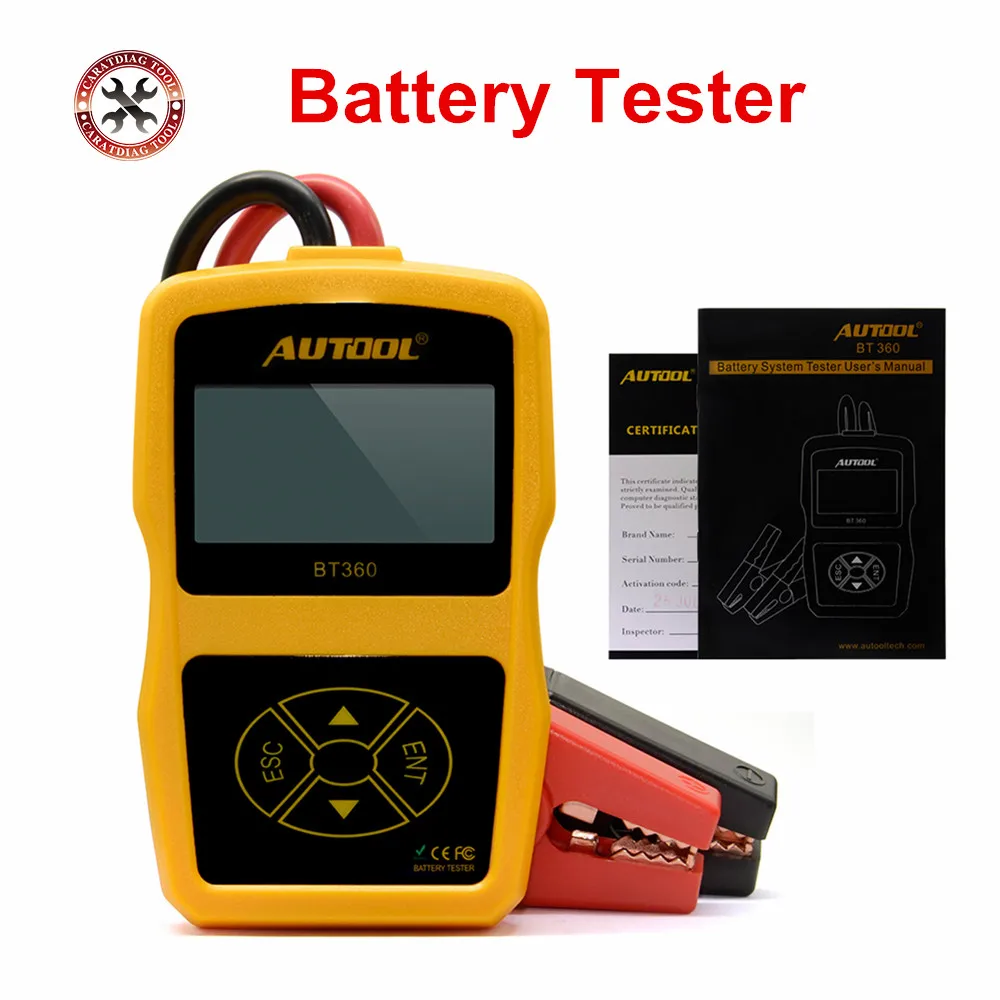 AUTOOL BT360 12V Digital Car Battery Tester for Flooded AGM GEL BT 360