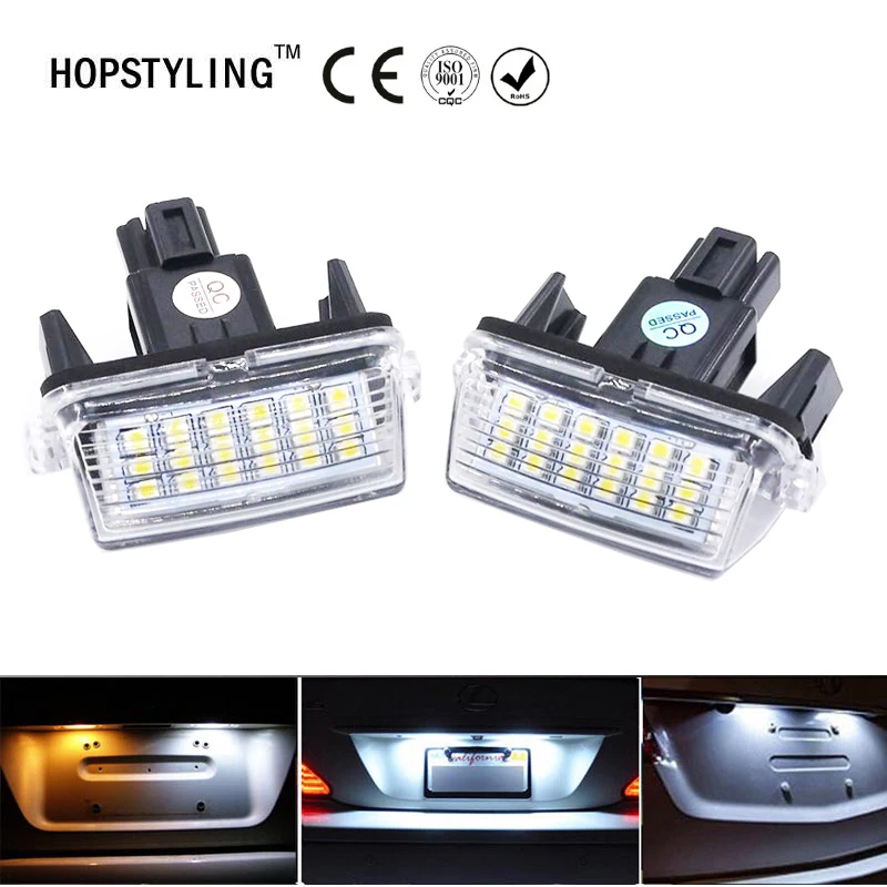 2 шт. без ошибок Camry 18SMD светодиодный свет номерного знака для Toyota Ractis Yaris Corolla Prius Verso S HOPSTYLING