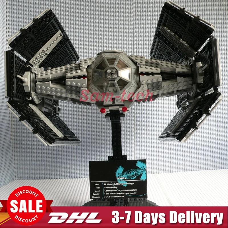 

Lepin 05055 Star Series Wars The Rogue One USC Vader TIE Advanced Fighter Legoings 10175 Building Blocks Bricks Educational Toys