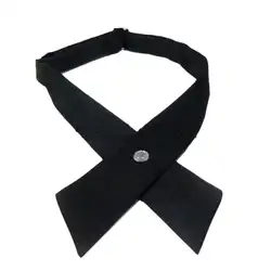 Унисекс для взрослых Solid Bow Tie Мода 2017 г. Костюмы аксессуары Для женщин крест-накрест кнопки Для мужчин 5 цветов регулируемой пряжкой один