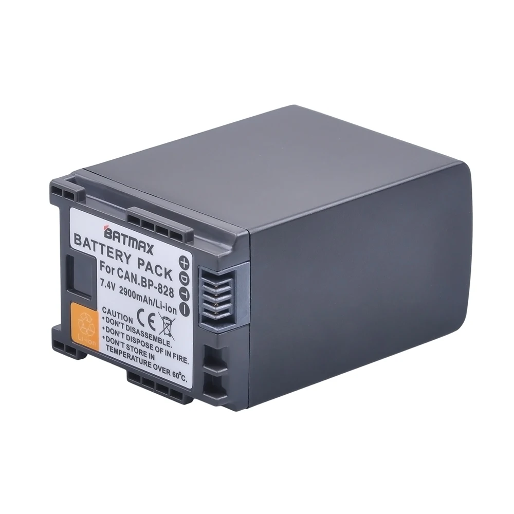 Carregador de Bateria + Carregador de Bateria para Canon Xa20 e Filmadoras Kits Bp-828 bp 828 Vixia hf G30 G40 Baterias Xa25 1 Pcs 2900 Mah - Image 2