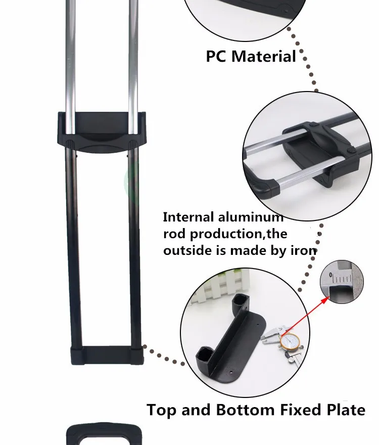 Сменный чемодан Телескопический 20,22, 24 дюйма внешняя Алюминиевая тележка внешняя стяжка багажные аксессуары