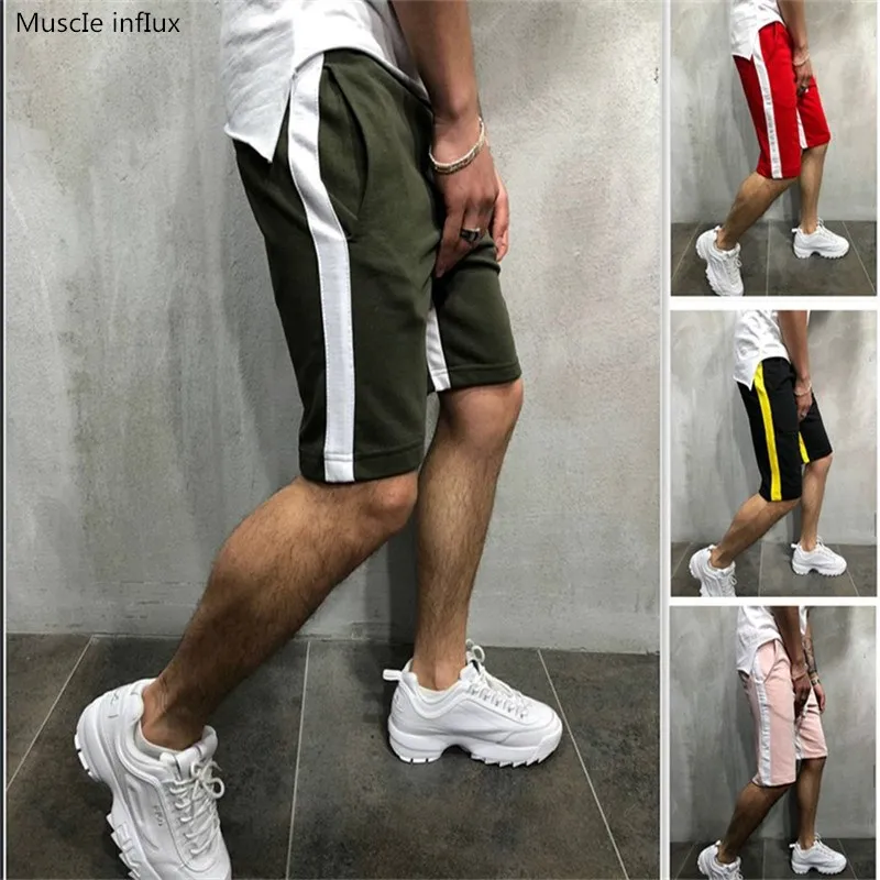 

2019 summer New Fashion Solid Men's Shorts Summer Mens Beach Shorts Polyester Casual Male fitness workout Shorts Clothing