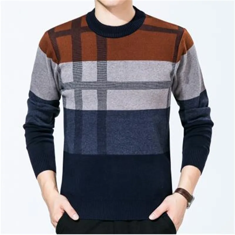 Мужское пальто среднего возраста мужской свитер с круглым вырезом дизайн Thciken Горячая Распродажа Свитер мужская теплая одежда пуловер для мужчин FYY061