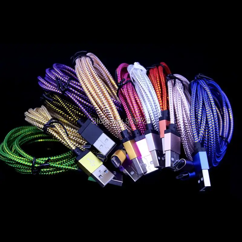bilder für 2 mt 6FT 100 teile/los Micro V8 stoff geflochtene kabel Zubehörpakete für samsung htc blackberry lg bilder für 2 mt 6FT 100 teile/los Micro V8 stoff geflochtene kabel Zubehörpakete für samsung htc blackberry lg