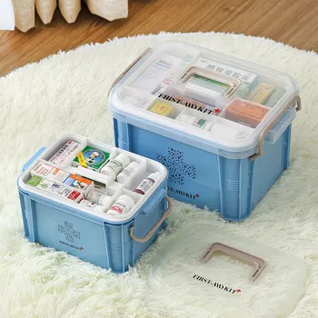 

Travel First Aid Kit Organizer Medical Box Multi-layer Plastic Box Kit Container Emergency Home First Aid Kit Box Accessories