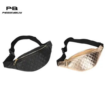 

Fashion fanny packs for women Plaid Print Shoulder Bag PU Leather Waist Fanny Chest Packs women's belt bag pochete feminina