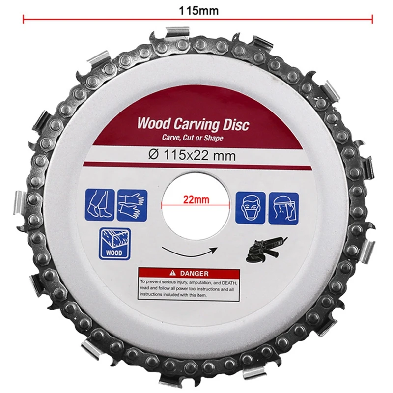 4,5 дюймов циркулярное пильное полотно цепная пила резьба по дереву диск деревообрабатывающие угловые шлифовальные станки универсальные для резных дисков по дереву