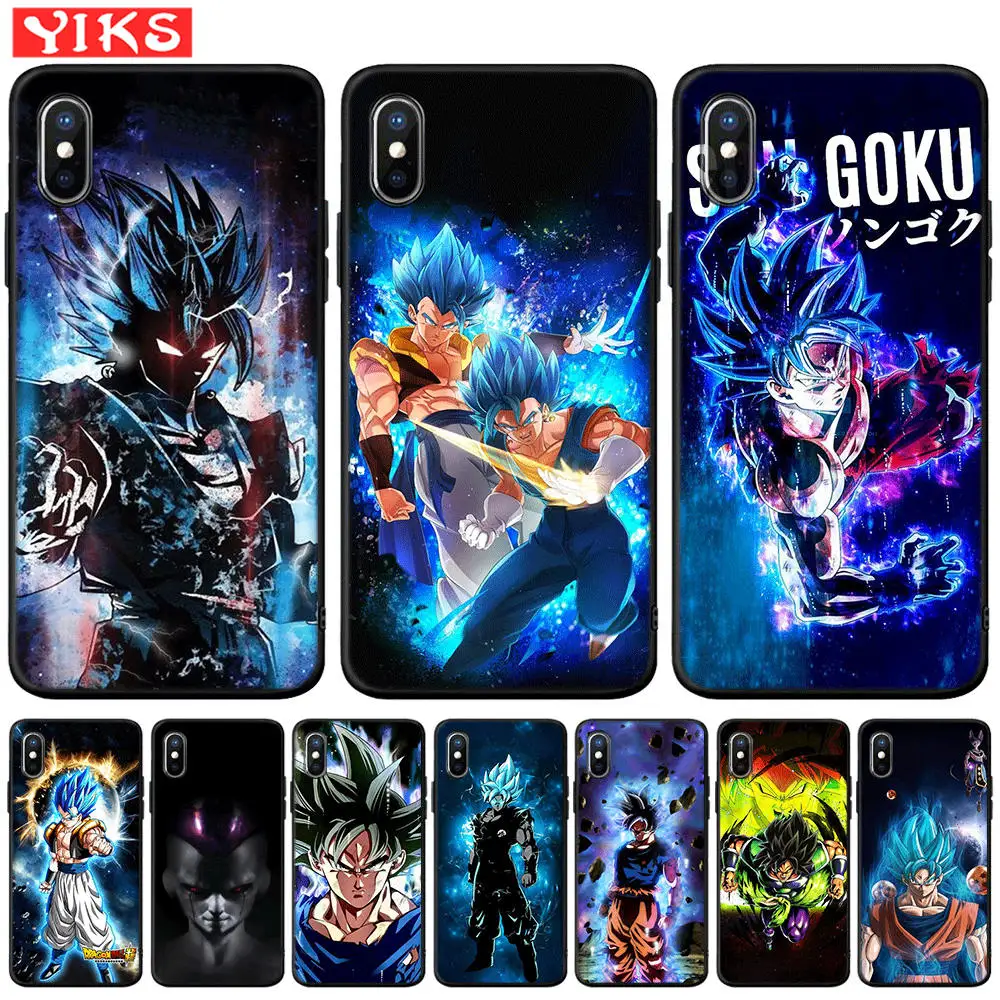 

Dragon Ball Super Z Son Goku Soft TPU Cover for iPhone X XR XS Max 8 7 6 6S Plus 5 5S SE Phone Case Black Silicone Coque Etui