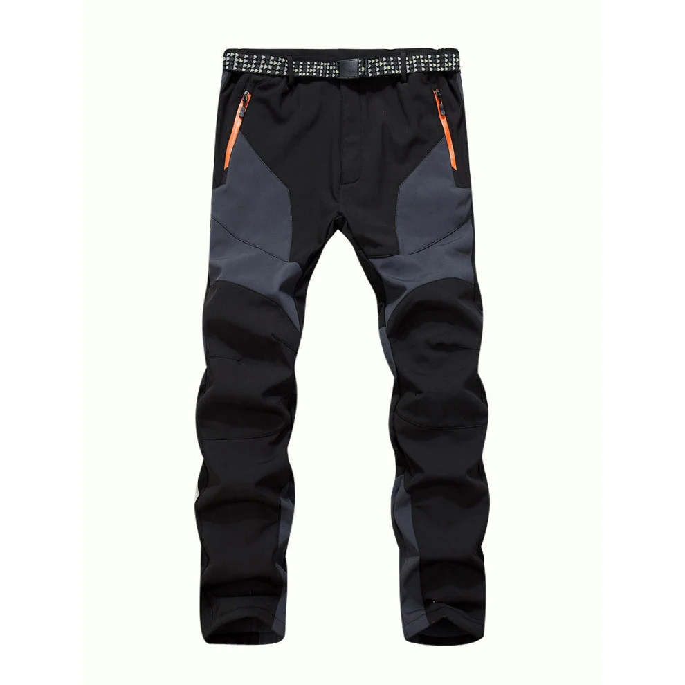 

Winter Men Warm Softshell Fleece Pants Skiing Snowboard Outdoor Sport Hiking Trousers Grey Camping Climbing Breath Snow Pants