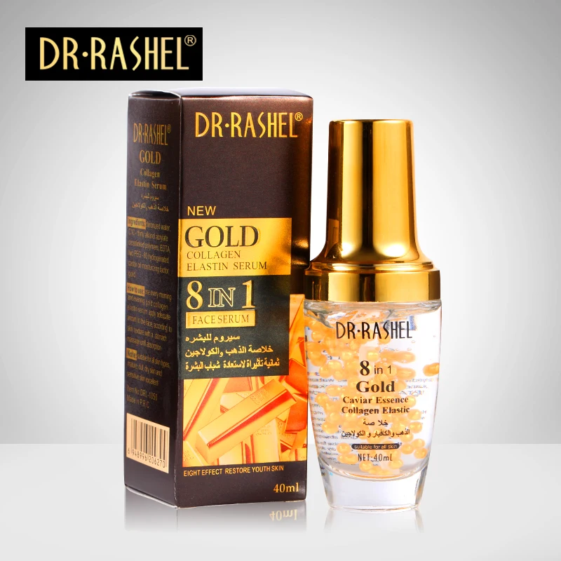 

2 pcs Gold Collagen Elastin Serum Caviar Essence Moisturizing Whitening Face Skin Care DRRASHEL 40 ml