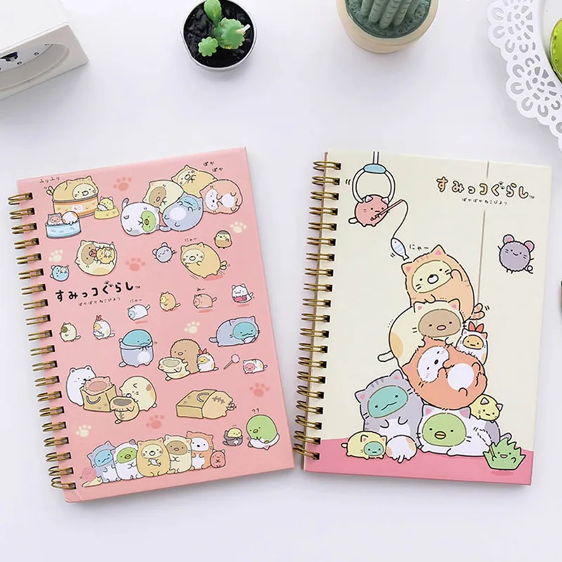 1PCS New Kawaii Japan Cute Cartoon Coil Notebook Diary Agenda Pocket