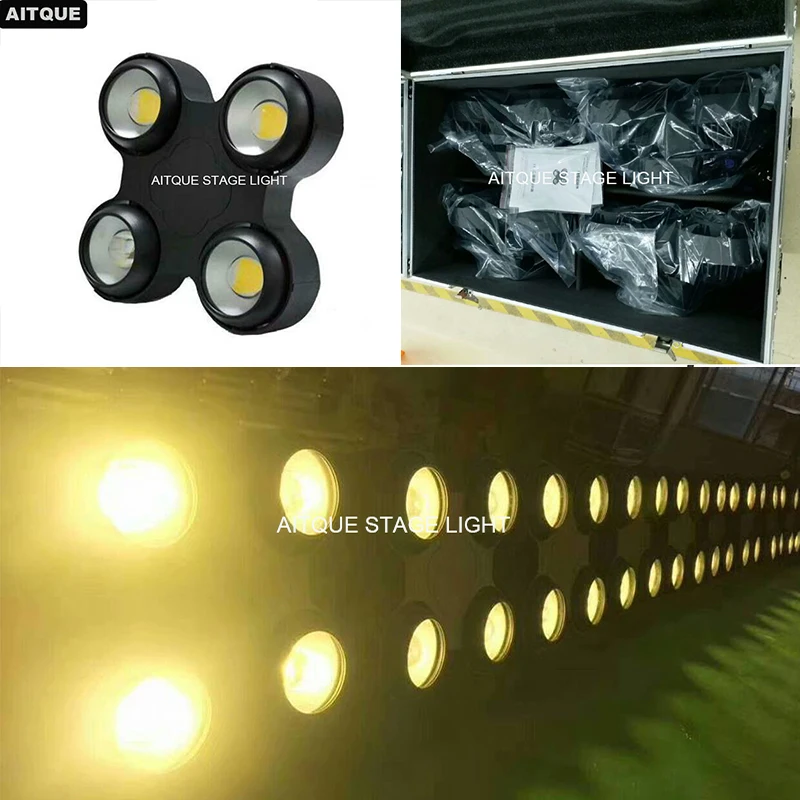 

(12lot/CASE)Outdoor lighting led audience blinders 4 pcs led cob blinder matrix blinder ip65 cob 4 eye audience light flycase