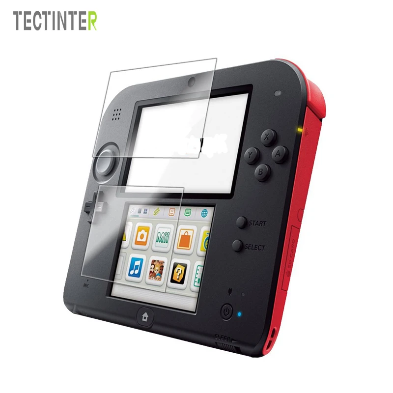 

2 Set LCD Screen Protectors Film For 2DS Clear Touch Protect Seal Film Front+Bottom Screen Protectors Guard Set For 2DS