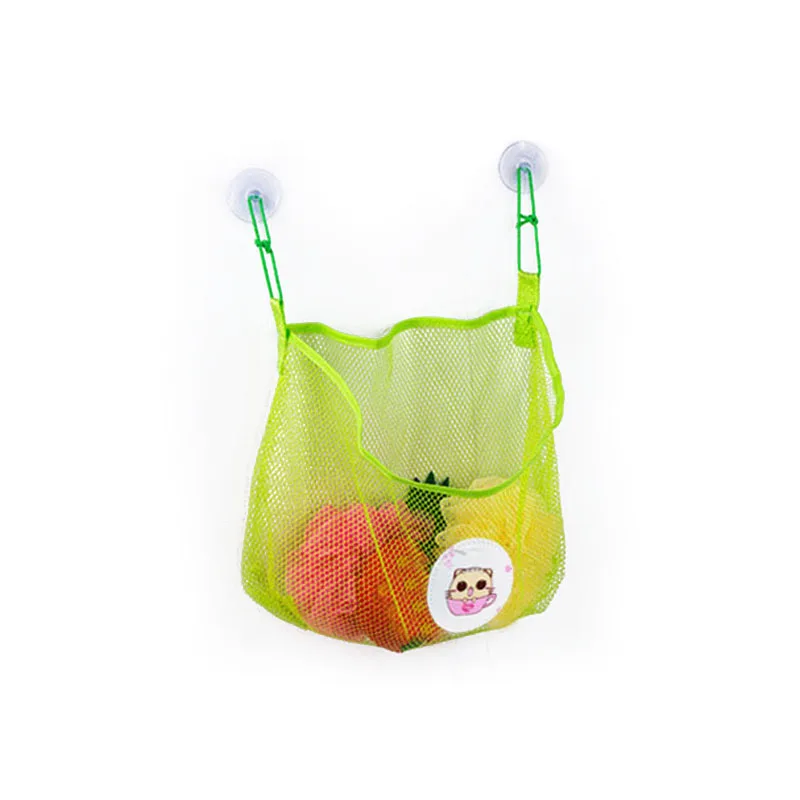 Детские игрушки для купания, Сетчатая Сумка с изображением утки, лягушки, детские игрушки для хранения, сетка с сильной присоской, сумка для игрушек, сетчатый органайзер для ванной комнаты - Цвет: green style 2