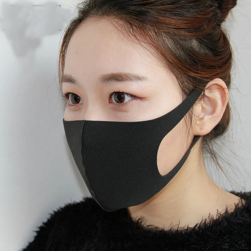 

Mouth Mask Cotton Cute PM2.5 Anti Haze Black Dust Mask Nose Filter Windproof Face Muffle Bacteria Flu Fabric Cloth Respirator