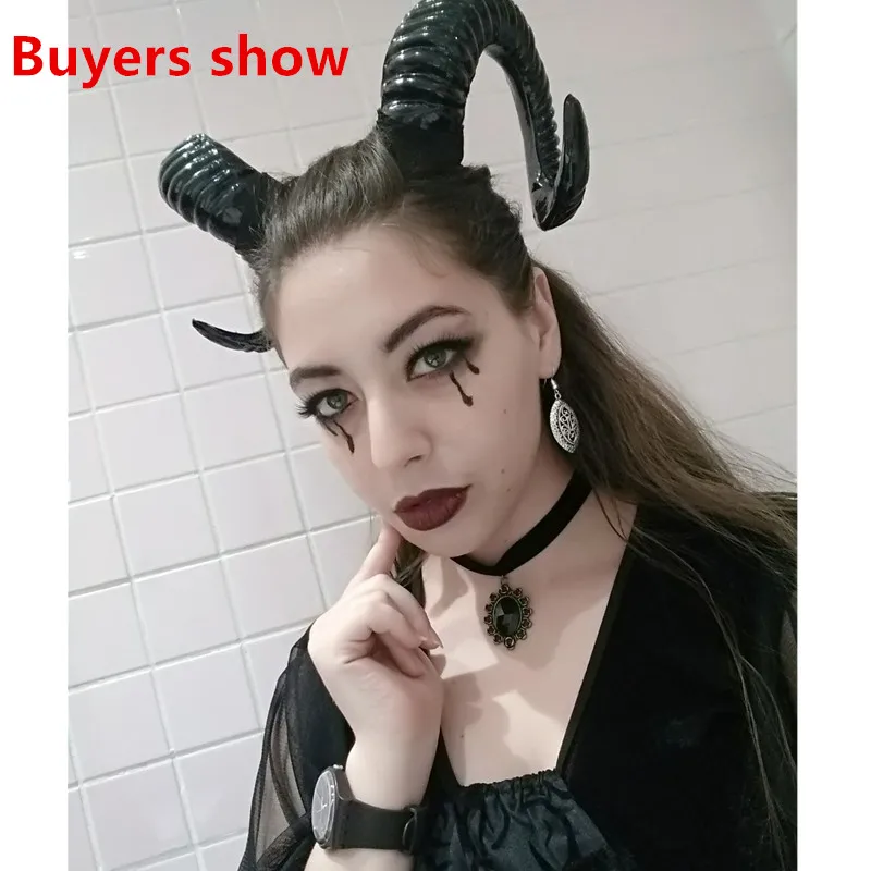 SexeMara Demon Evil Horn Cosplay Headwear Handmade Sheep Horns Gothic Lolita Blackgoldensilver Color Headband Halloween Prop Hairband -Cosplayware Store HTB1Yy1IjKSSBuNjy0Flq6zBpVXaq.jpg
