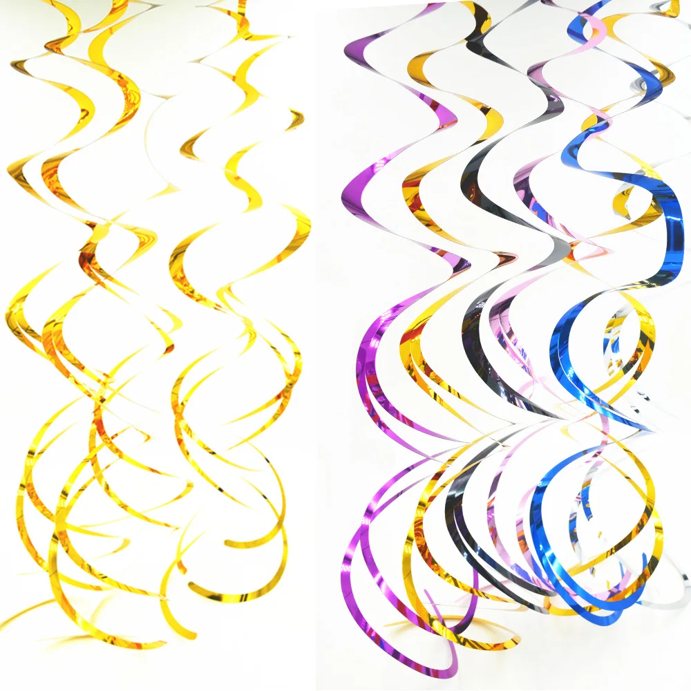 5pcs/bag 90cm Spiral Pendant Foil Line for Birthday Party Wedding Balloons Garland Hanging Decorations Christmas Party Supplies 5pcs/bag 90cm Spiral Pendant Foil Line for Birthday Party Wedding Balloons Garland Hanging Decorations Christmas Party Supplies