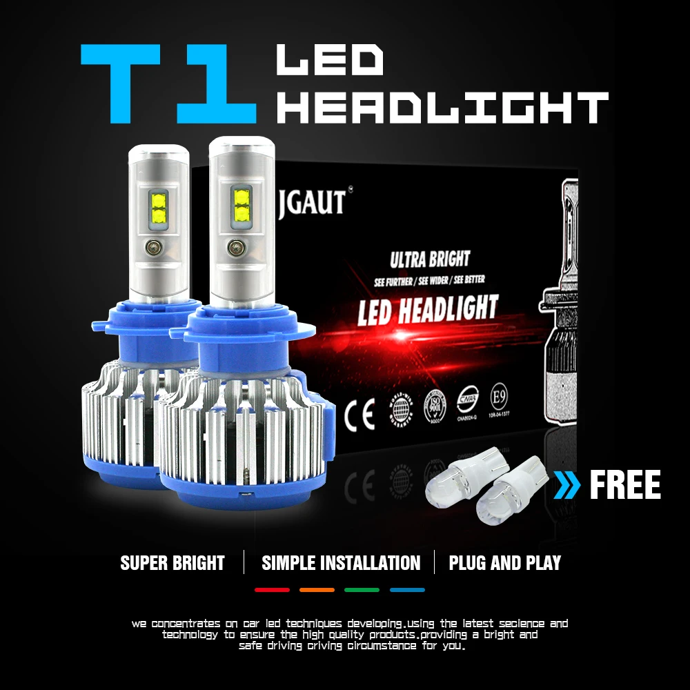

Modifygt T1 H4 led 70W 7200LM 6000K 12v H7 led H3 H7 H11 9005 HB3 9006 HB4 9007 headlight car accessories auto led light