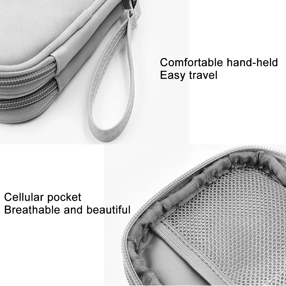 الأزياء Nubuck بو الجلود المحمول قرص صلب الرقمية حقيبة التخزين المحمولة حالة واحدة/مزدوجة طبقة السفر منظم الكابلات حقيبة هدية