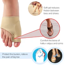 Корректор ортопедический коврик для инструментов Hallux Valgus Bunion, фиксатор пальца кости, педикюрные носки для ног, разделители ног, 2 шт. = 1 пара