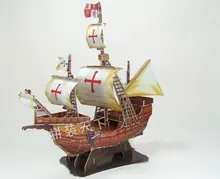 Santa Maria Swiftsure pirate ship assembled model 3D paper puzzle toy children gift