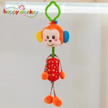 Buy baby hanging ring plush animal aeolian bells bed hanging doll birth soft toys gift Free Shipping