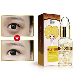 24 K Gold Eye Essence Гиалуроновая кислота удалить мешки для глаз Отбеливание Увлажняющий Антивозрастной уход за кожей с сывороткой Pro