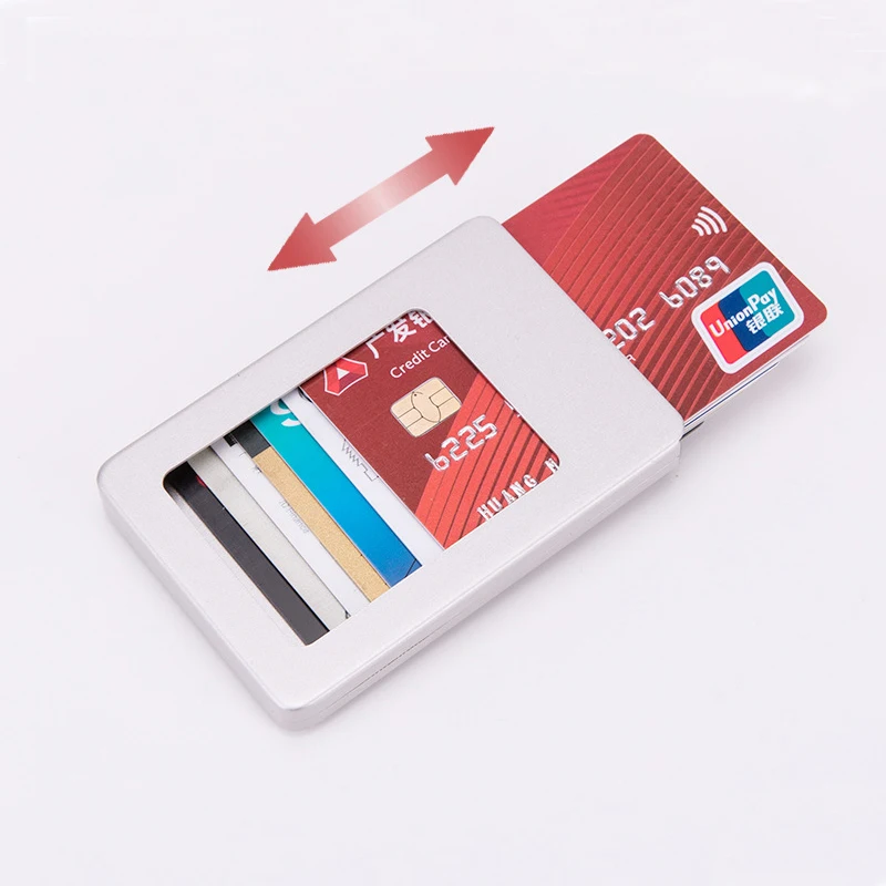 Новинка 2019 алюминиевый держатель для карт с технологией Rfid кошелек из
