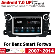 Android 7,0 автомобильный Радио GPS; Мультимедийный проигрыватель для Smart Fortwo 2007~ NTG навигационная карта 2G+ 16G 2 Din HD экран стерео WiFi BT