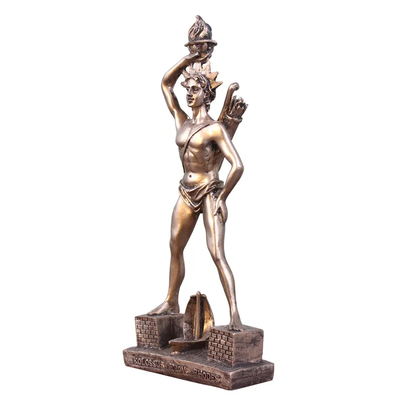 

American Retro Crafts Vintage French Character Figurines Ornaments Greek Order Male God Sculpture Themis Home Decoration Gifts