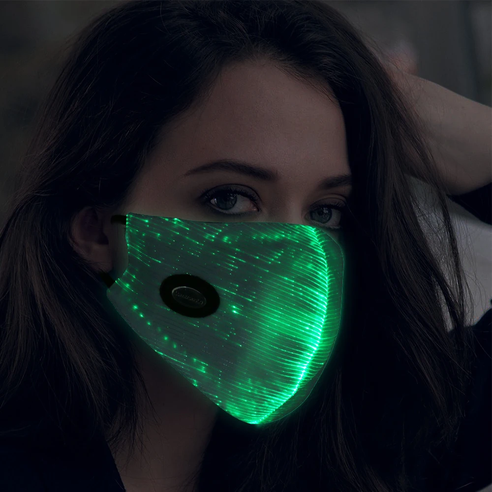 

Hot Sale LED Light Up Mask Saful Flashing Mask 7 Colors Luminous Light for Men Women Rave Mask Party Christmas Halloween Decor