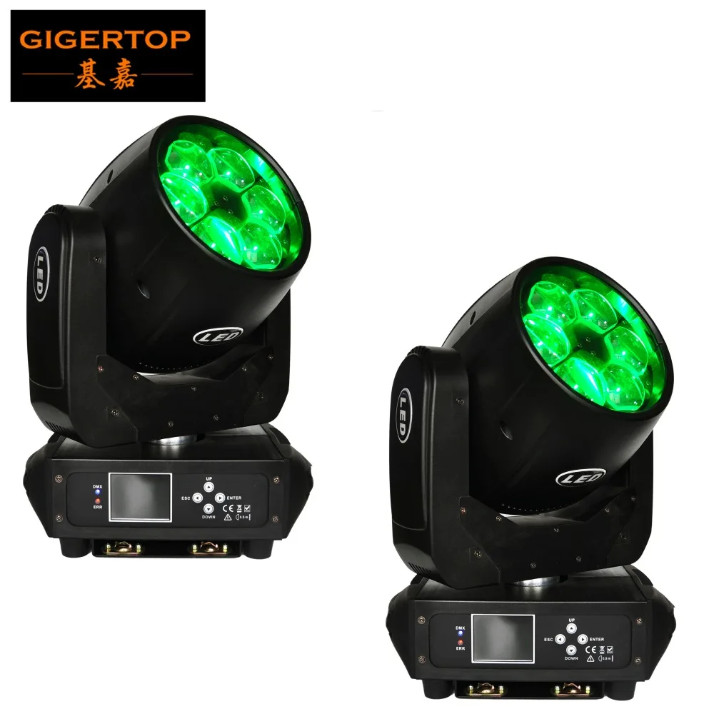 

TP-L672 2PCS Led Mini Bee Eye Moving Head Beam Light Zoom 4-36 Degree Osram Lamp 6x40W RGBW 4IN1 + Hanging Omega B Eye Led Light