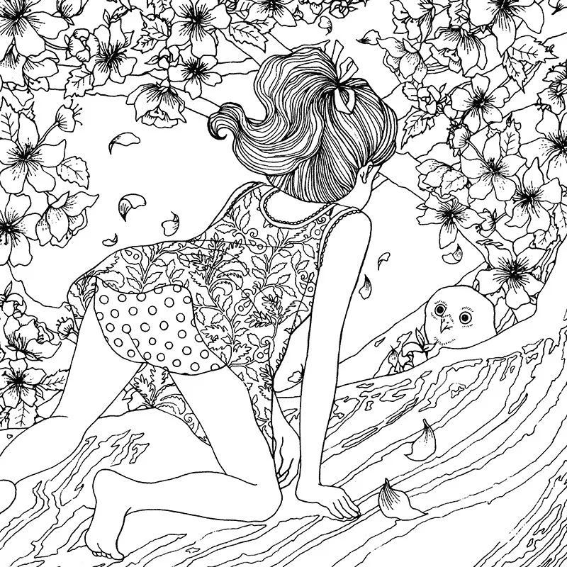 24 páginas con 12Pen Flor de mandala libro para colorear para niños aliviar el estrés mata tiempo Graffiti pintura dibujo libros de arte Juguetes