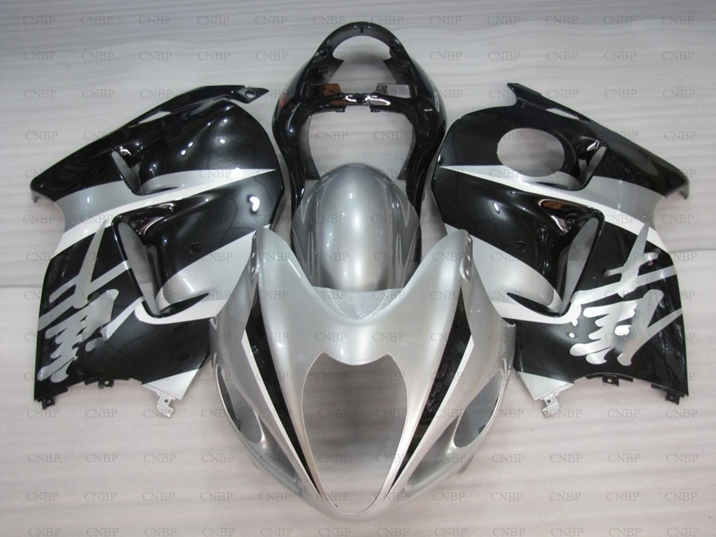 Обтекатели HAYABUSA 2003 Пластиковые для Suzuki GSXR1300 03 04 серебристый Черный Обтекателя