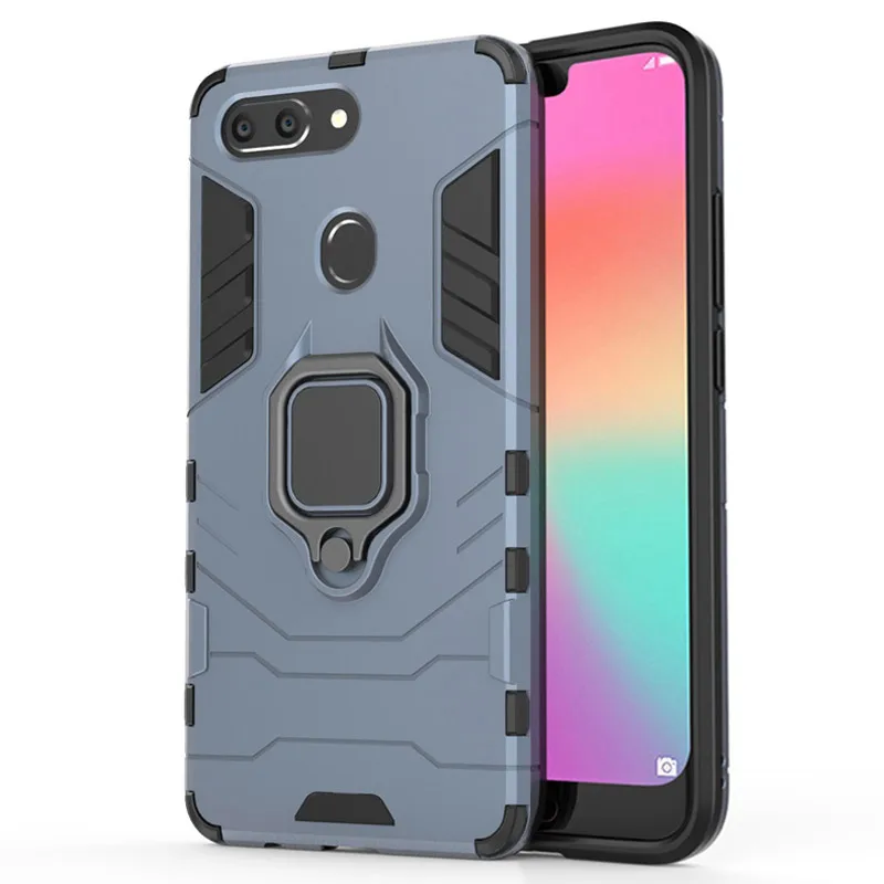 

For Honor 10 Case Honor 7A 7C Armor Phone Case Heavy Protection Finger Ring Business Cover For Honor 8X Max Note 10 View 10 Case