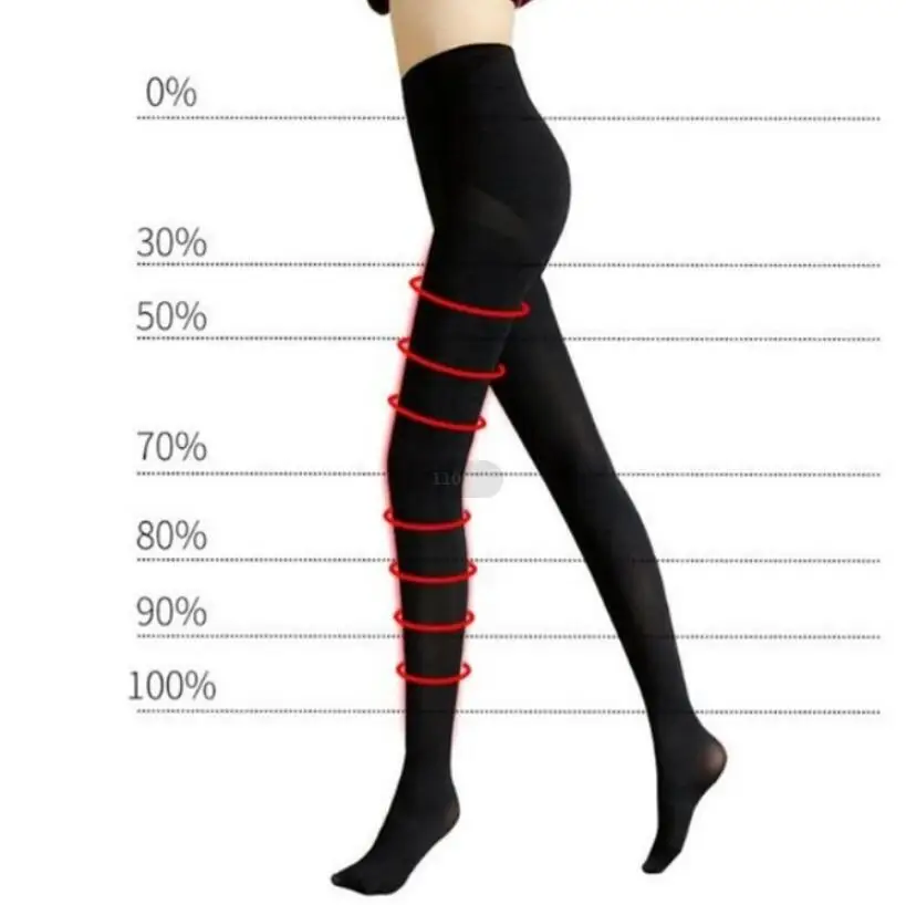 1 Pair Women Slim Tights Compression Stockings Foot Care Tool Pantyhose Varicose Veins Fat Calorie Burn Leg Shaping Stocking