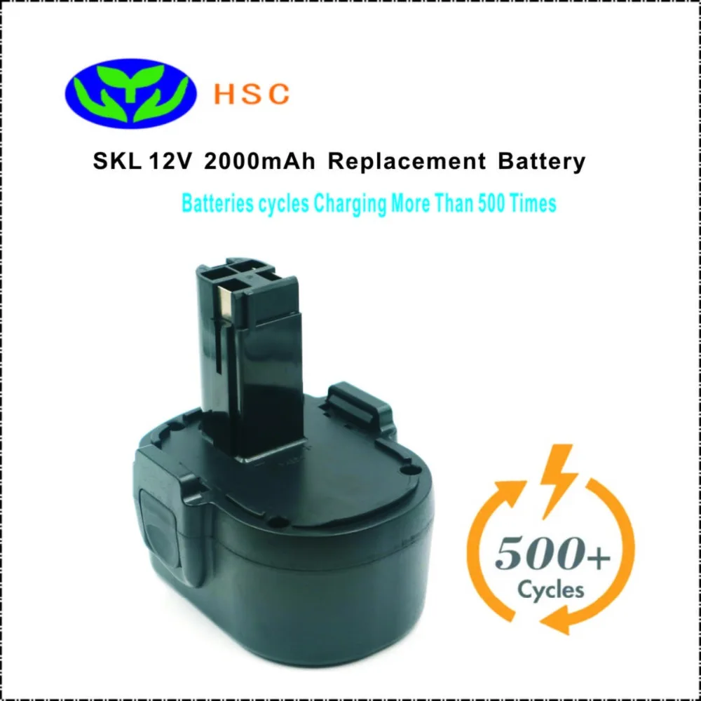 

SKL12A 2000mAh 12V NiCAD Battery Replacement SKL 120BAT,2484-04,2467-03,2467-02,2468-02 Original Battery