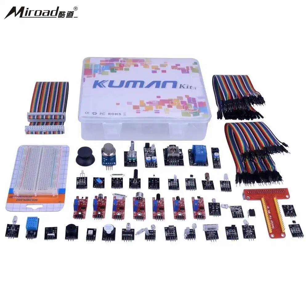 

Miroad 38 in 1 Modules Sensor Kit with Tutorials for Raspberry Pi RPi 3 2 Model B B+ A 44 Components Kits for Raspberry Pi K47