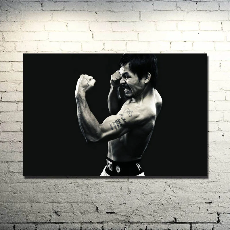 Manny Pacquiao супербоксеры звезда искусство шелковая ткань плакат печать 13x20 24x36