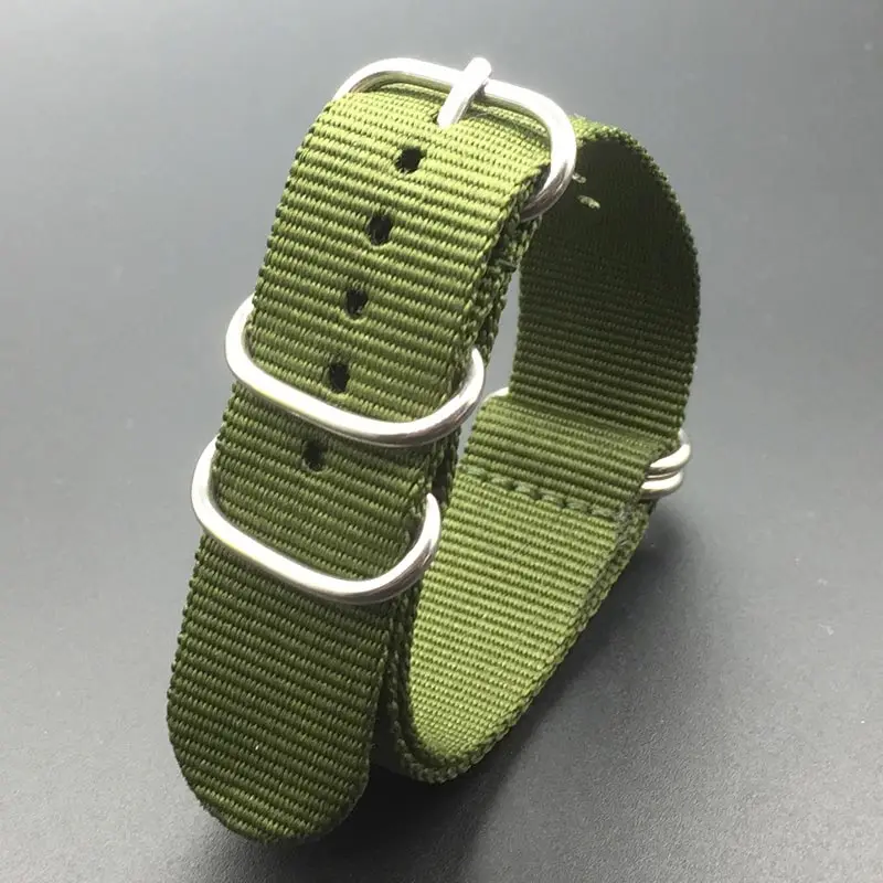 New product Nylon Resistant Straps  18mm 20mm 22mm 24mm Nylon Band Watch NATO Strap Zulu Watchband Buckle Ring 